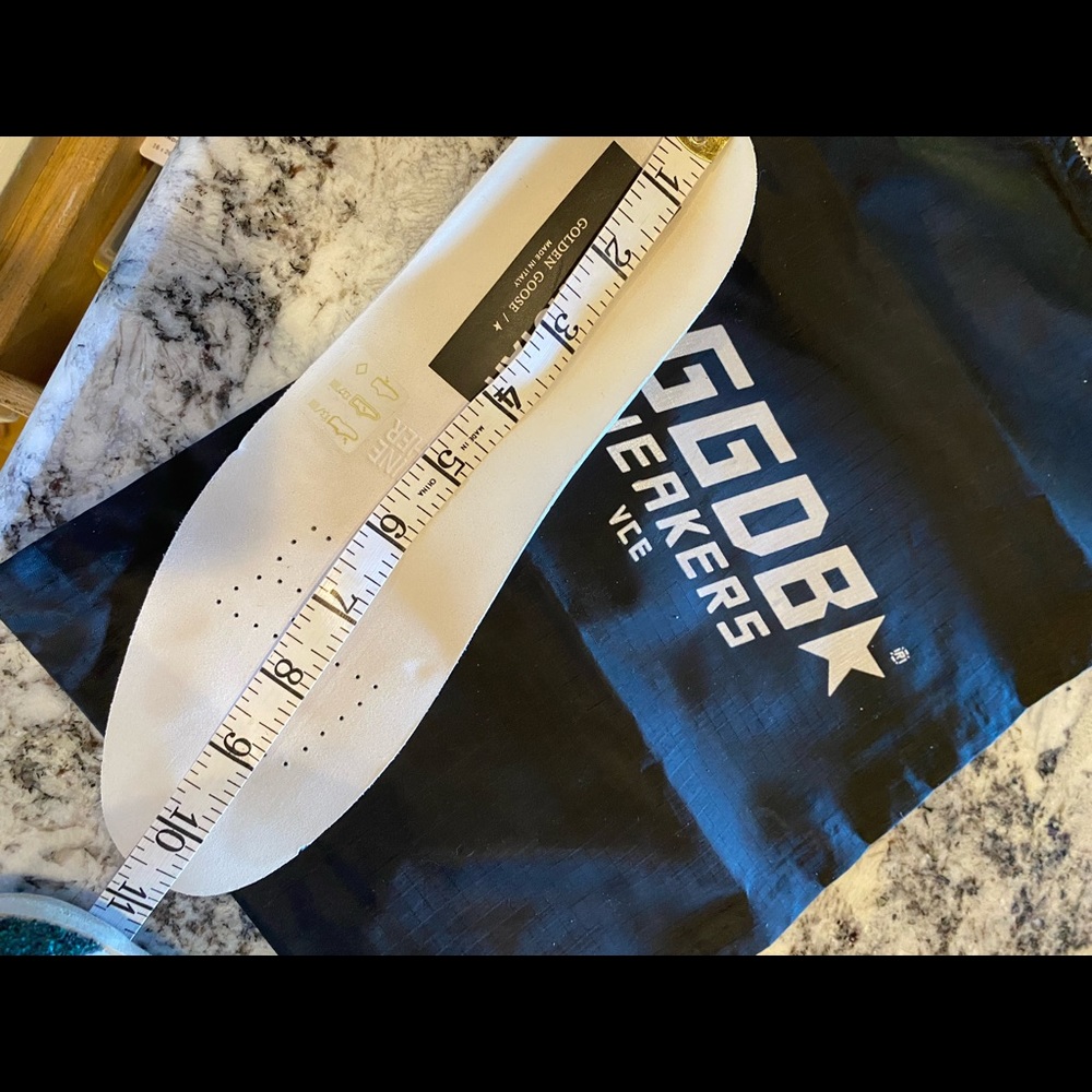 GOLDEN GOOSE SUPERSTAR DISTRESSED GLITTERED LEATHER SNEAKERS!!! SIZE 41 10/10.5 - Picture 9 of 15